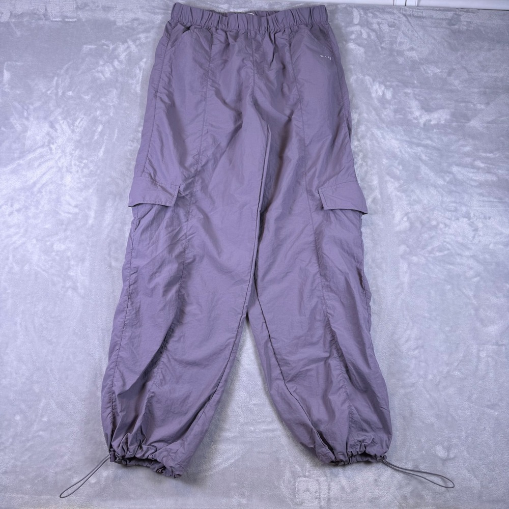 Wilo The Label Womens Purple Nylon Cargo Parachute Pants Mauve Size M